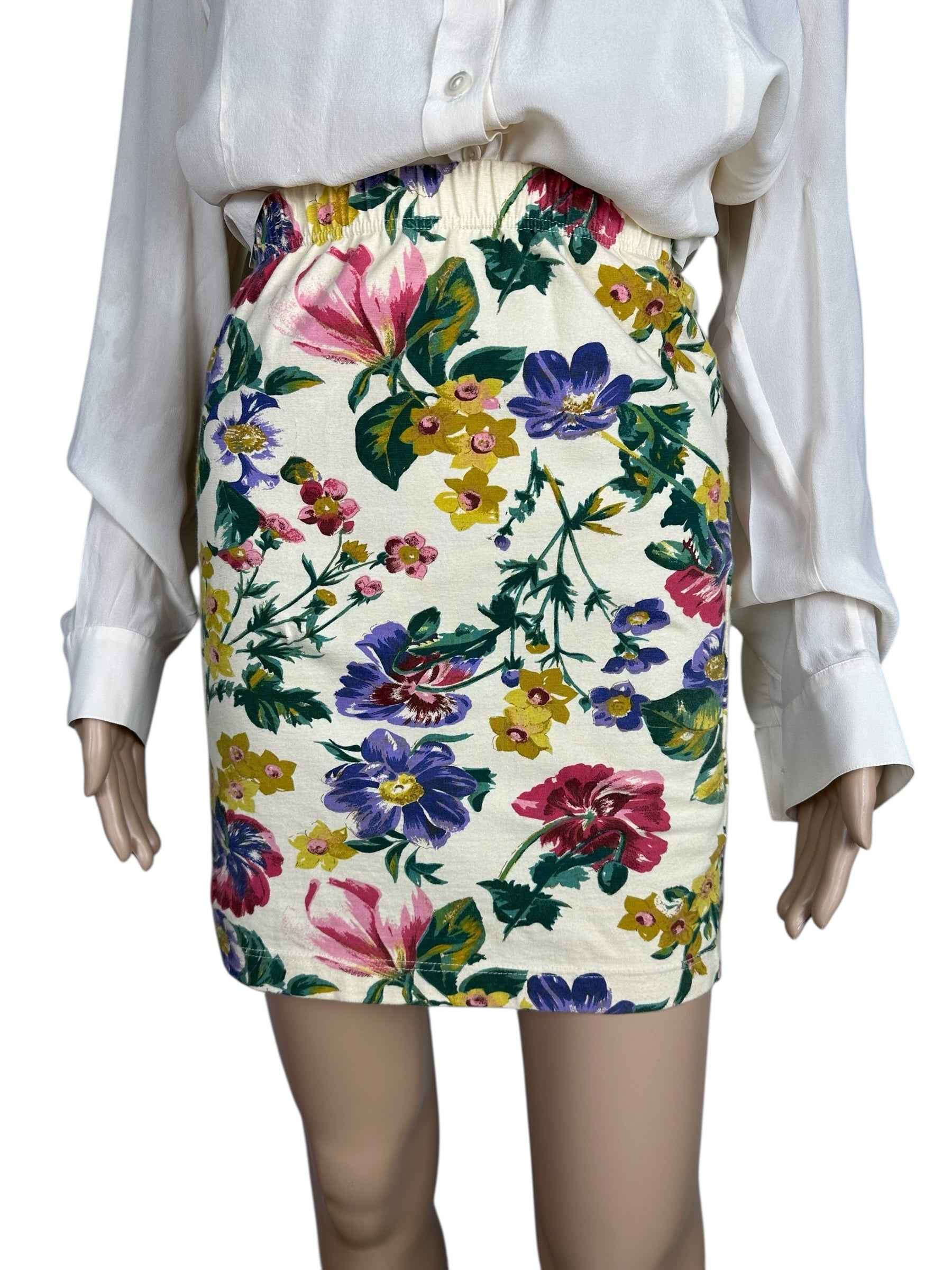 Minigonna vintage Frapp a fantasia floreale