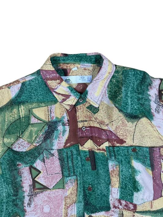 Camicia vintage da uomo a fantasia