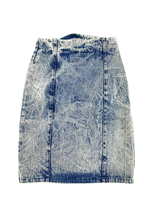 Gonna jeans anni '80 lavaggio acid wash