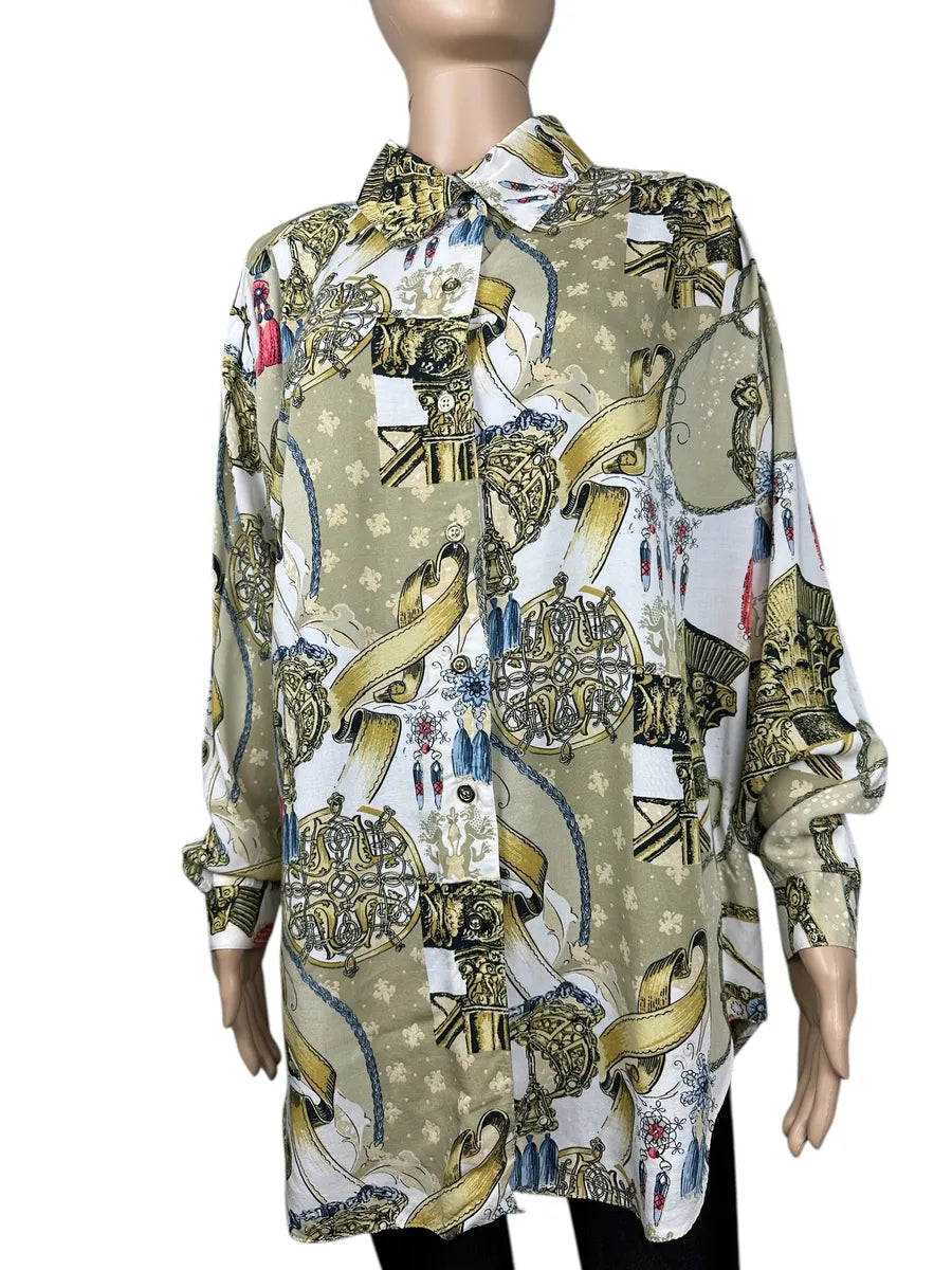 Camicia a fantasia vintage da donna Laura di Sarpi