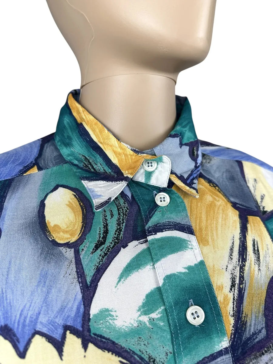 Camicia donna vintage a fantasia
