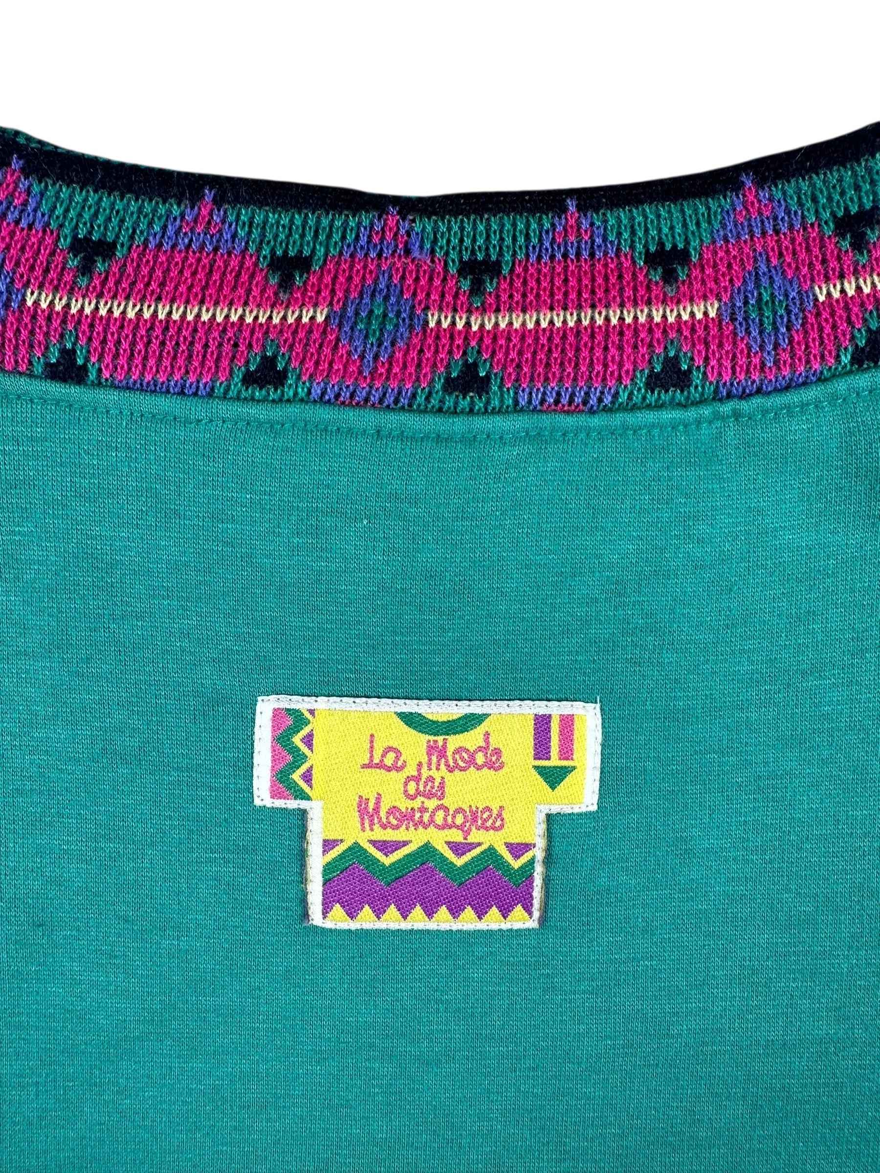 Felpa vintage con dettagli effetto uncinetto anni ’90