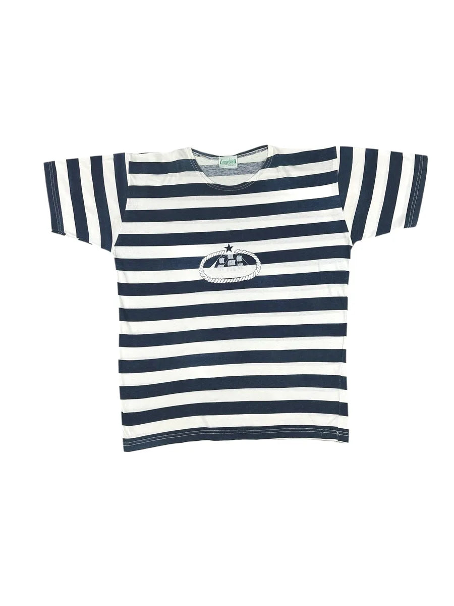 T-shirt vintage a righe da donna