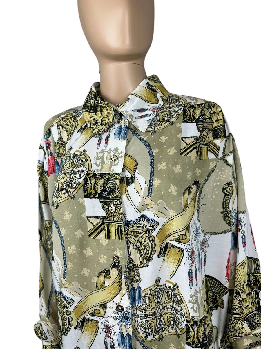 Camicia a fantasia vintage da donna Laura di Sarpi