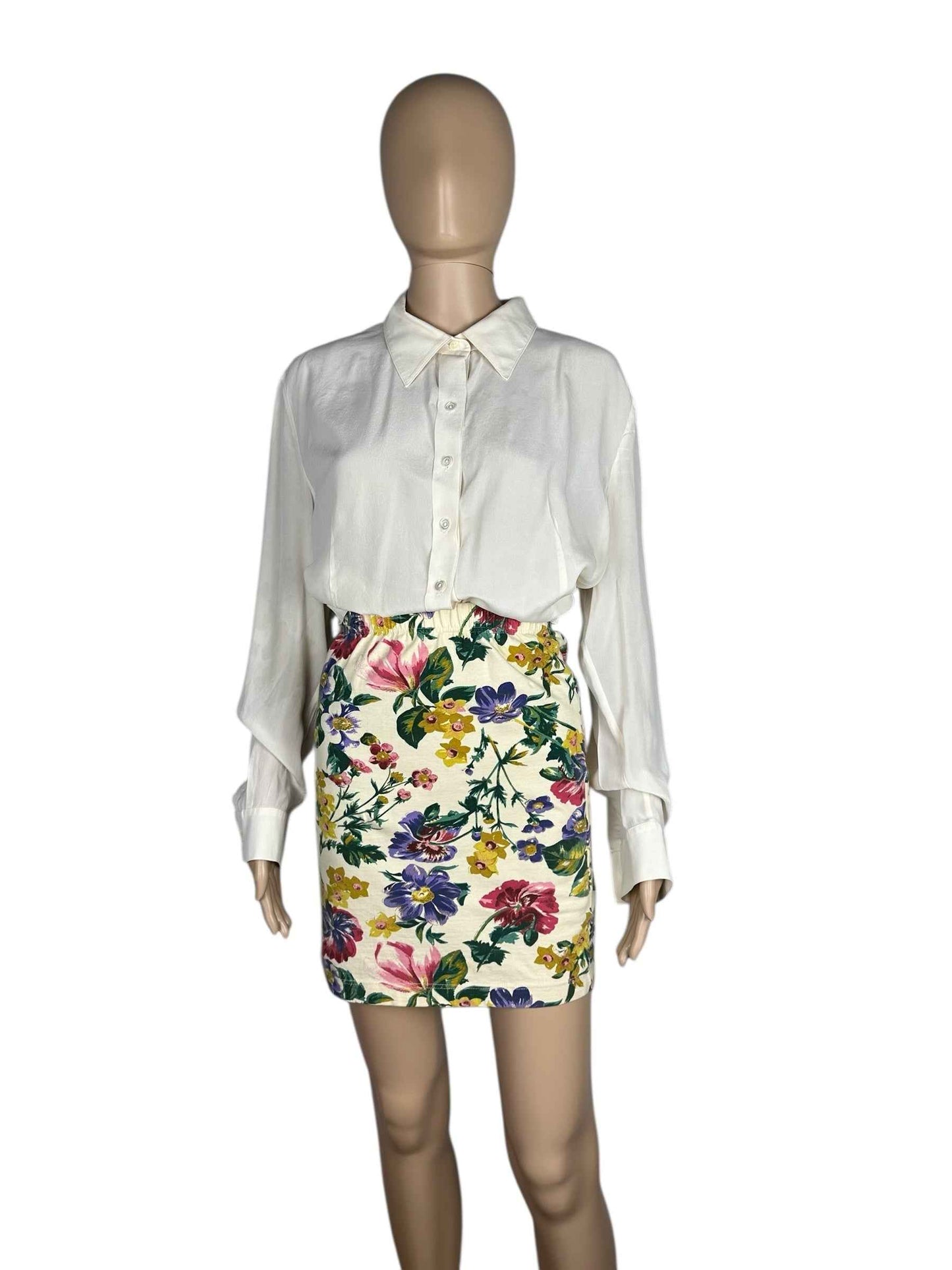 Minigonna vintage Frapp a fantasia floreale