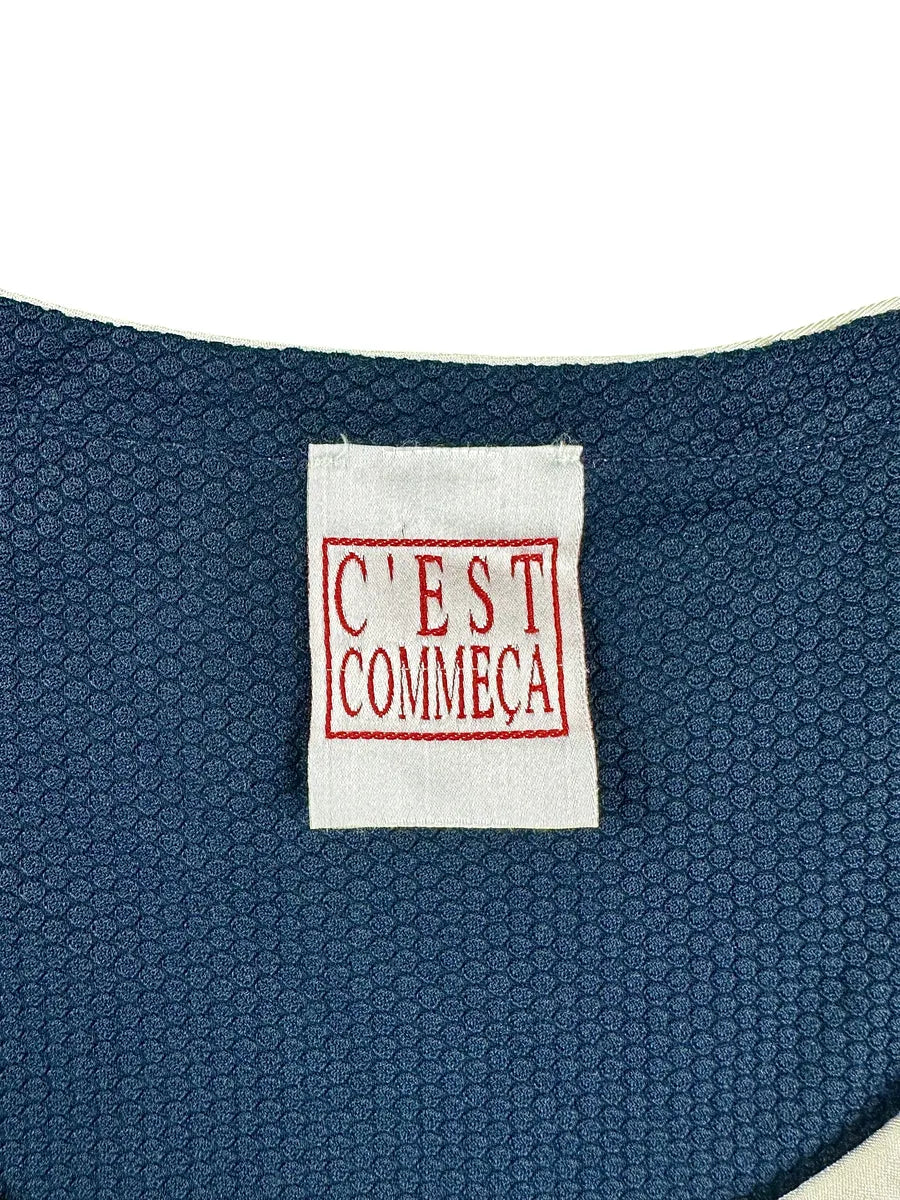 Body blu con fiocco