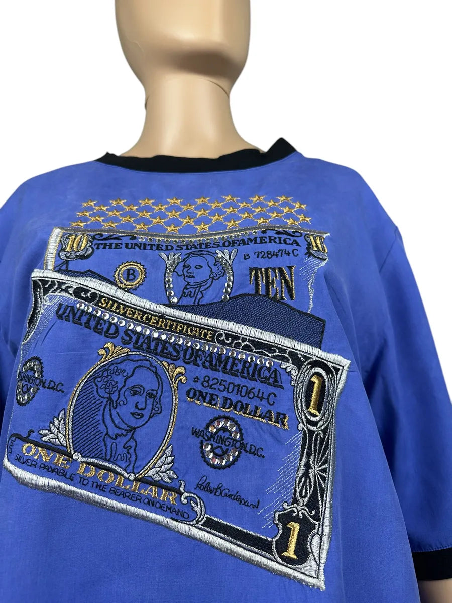 T-shirt da donna in seta con ricamo