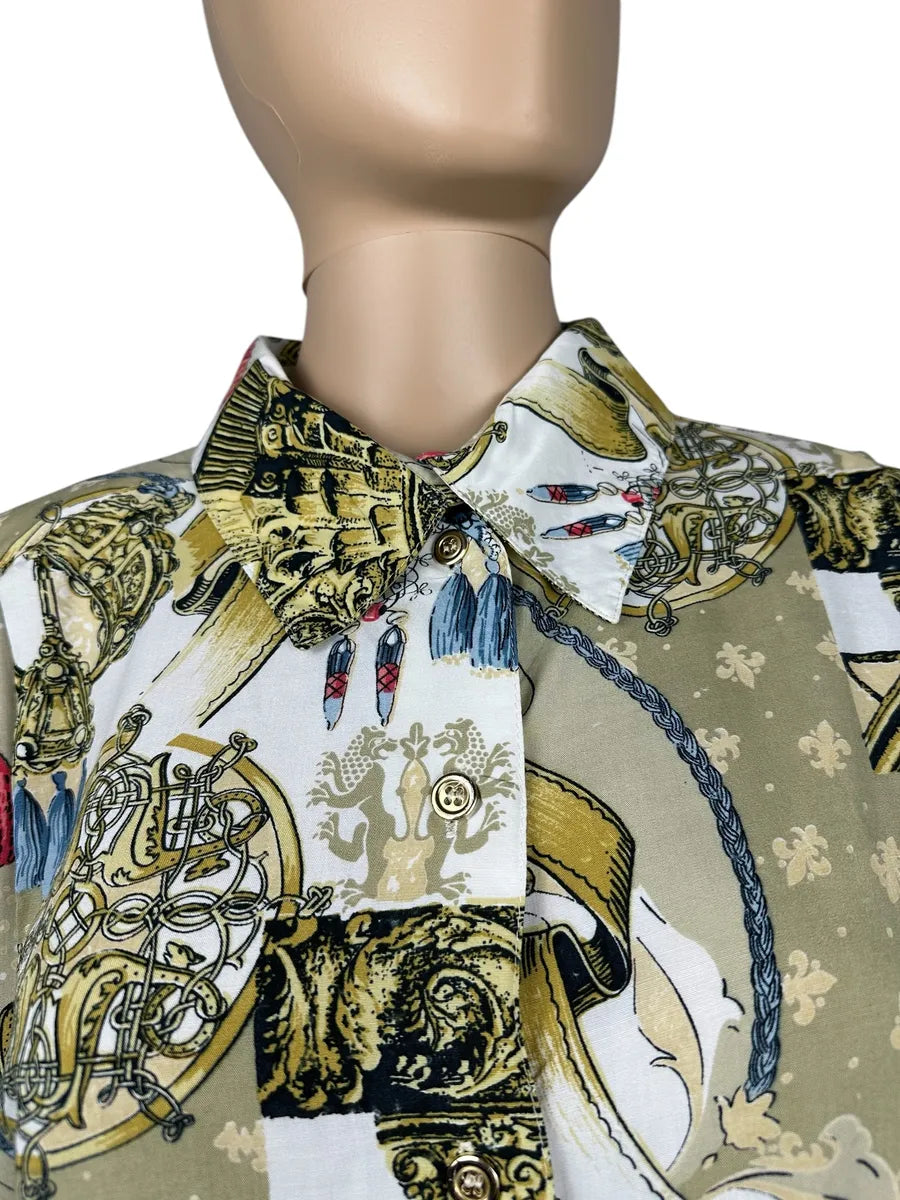 Camicia a fantasia vintage da donna Laura di Sarpi