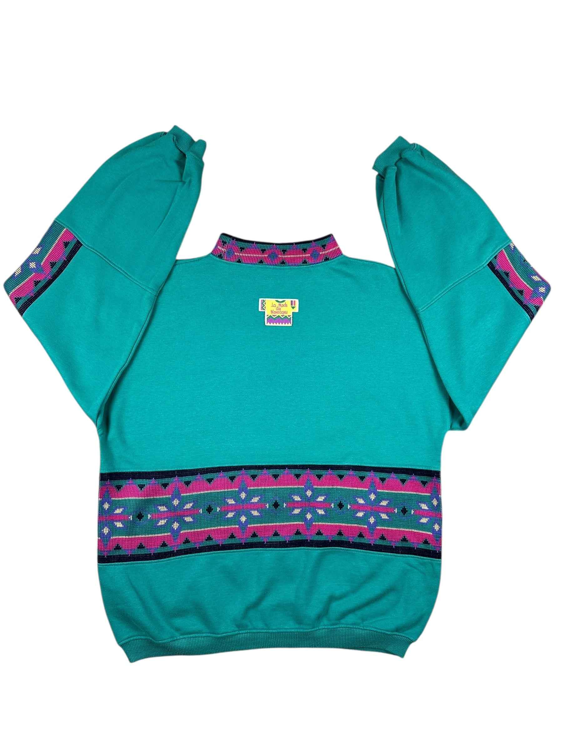 Felpa vintage con dettagli effetto uncinetto anni ’90