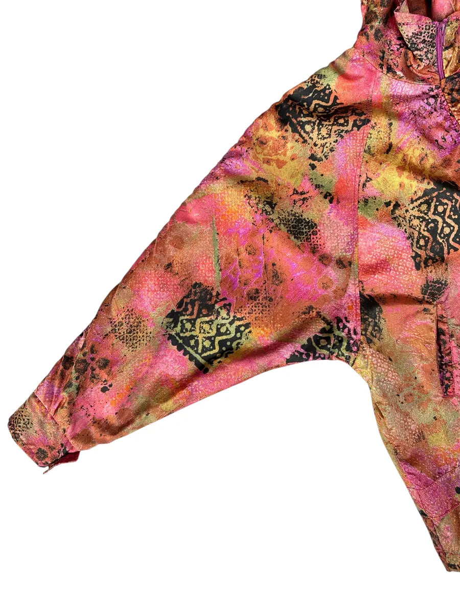 Giubbotto leggero vintage da donna a fantasia