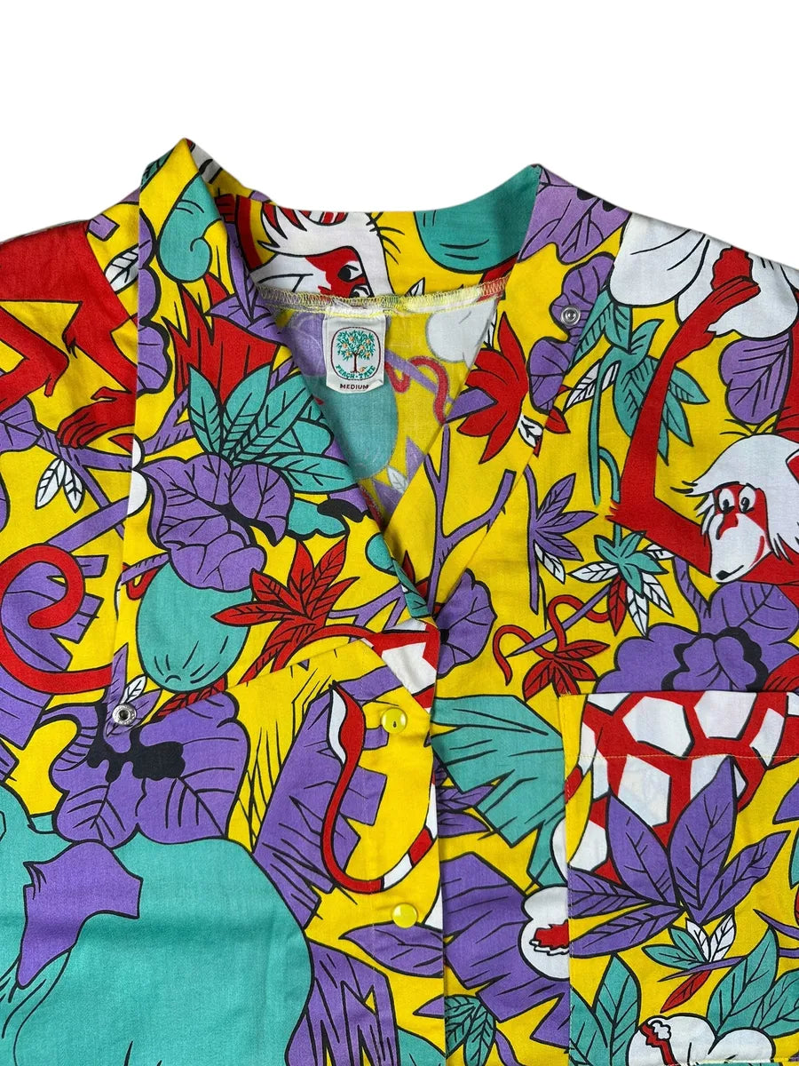 Camicia da donna vintage a fantasia