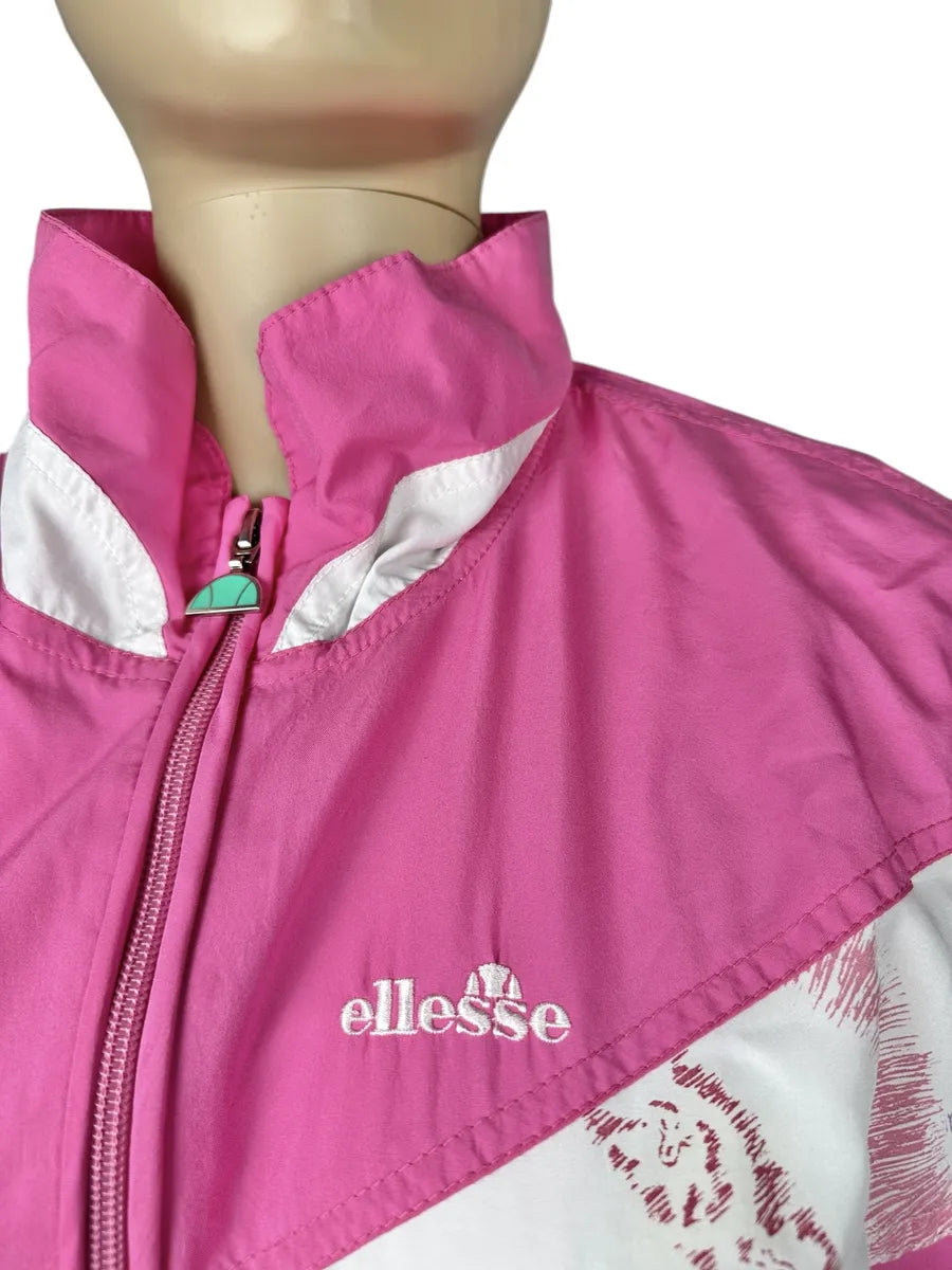 Ellesse - tuta intera vintage anni ’80 rosa taglia S/M