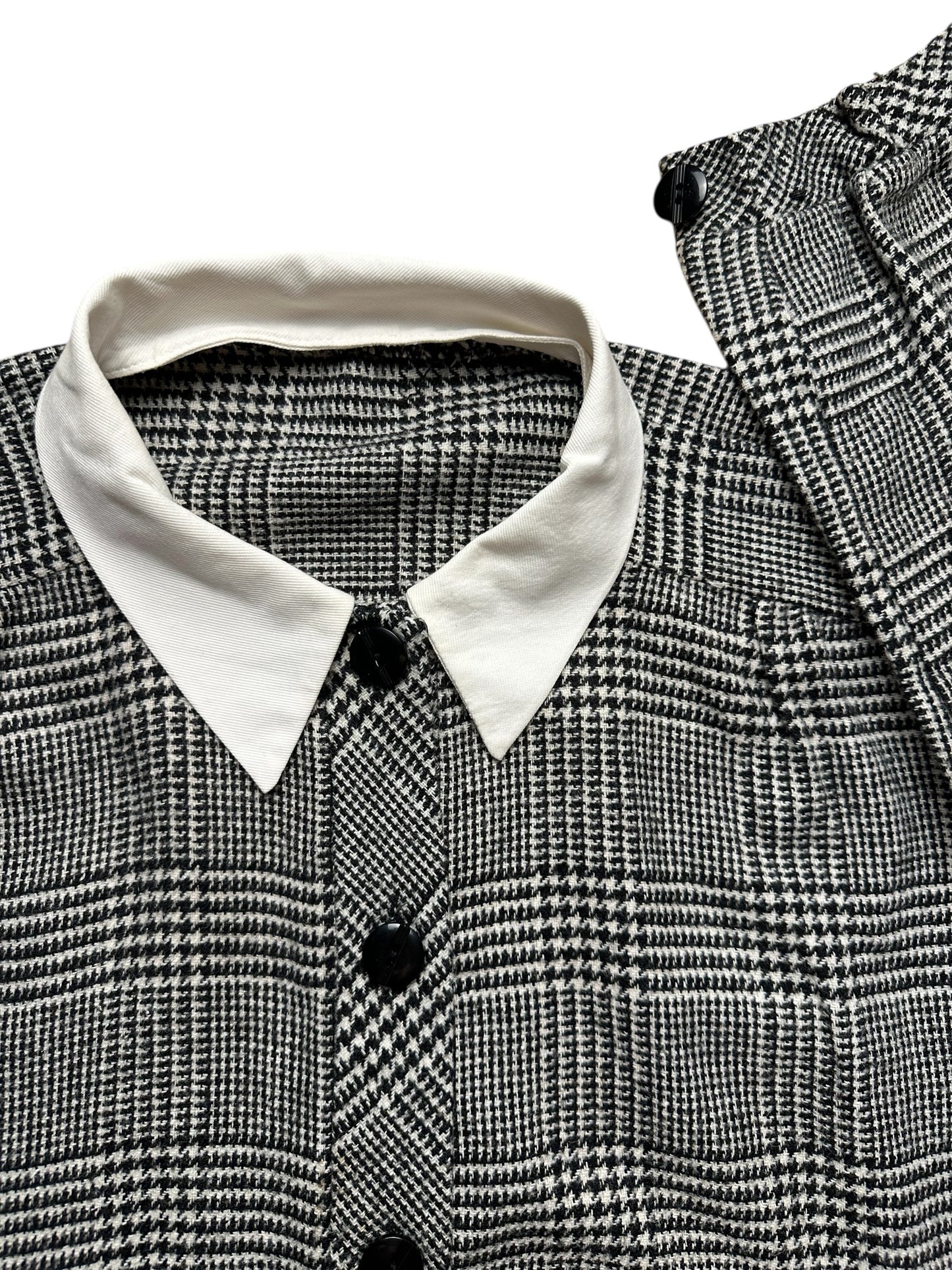 Vestito grigio con colletto bianco - Yup Vintage