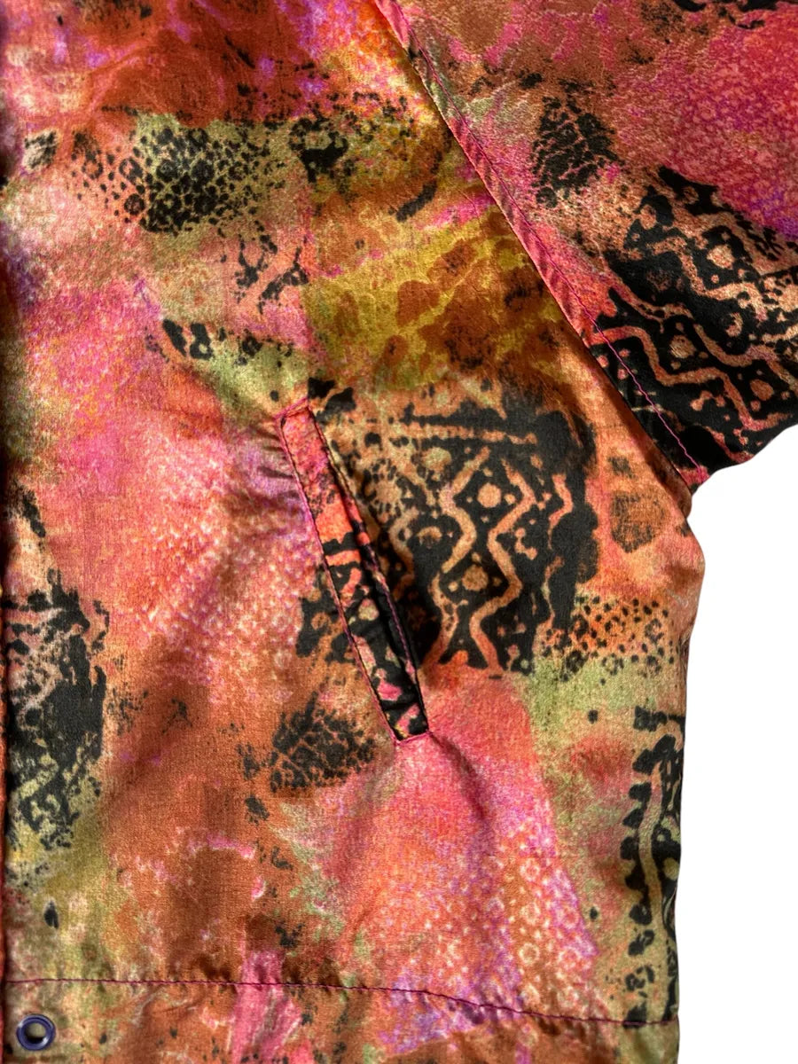 Giubbotto leggero vintage da donna a fantasia