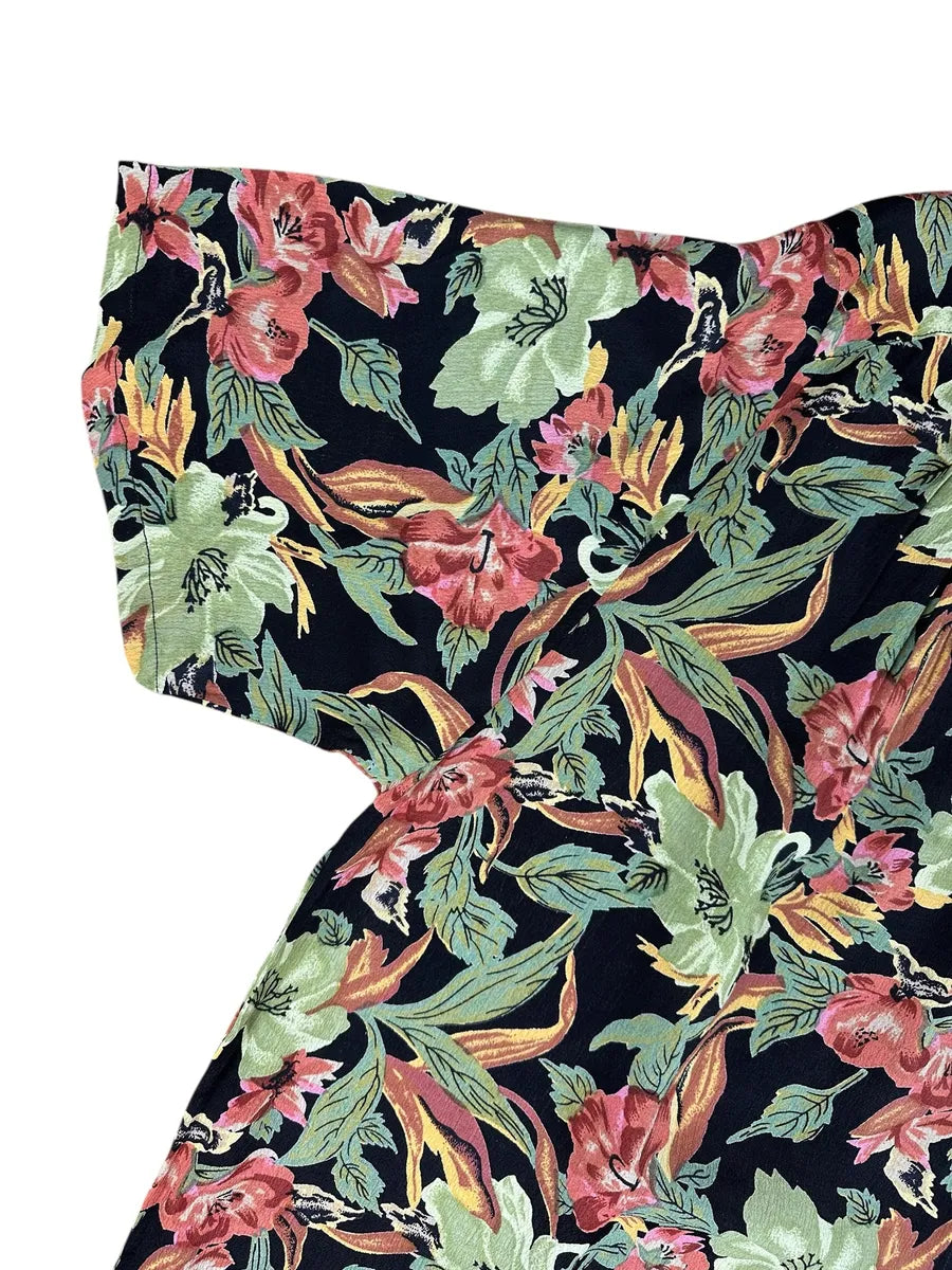 Camicia vintage da donna con fantasia floreale