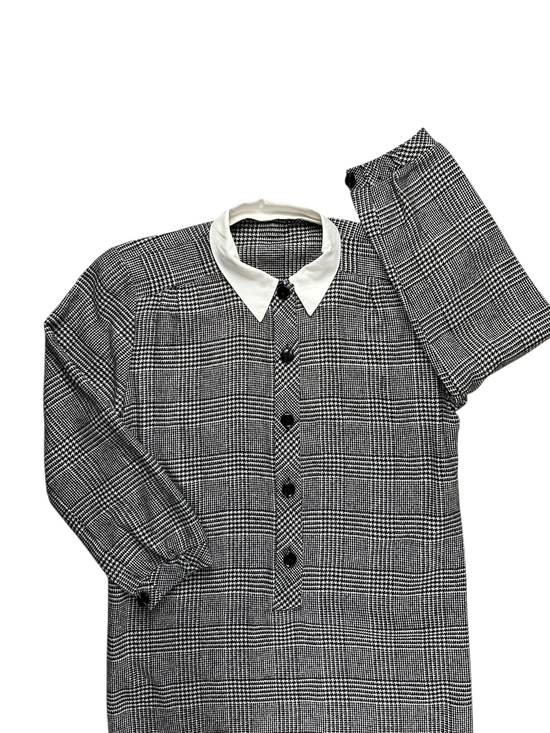 Vestito grigio con colletto bianco - Yup Vintage