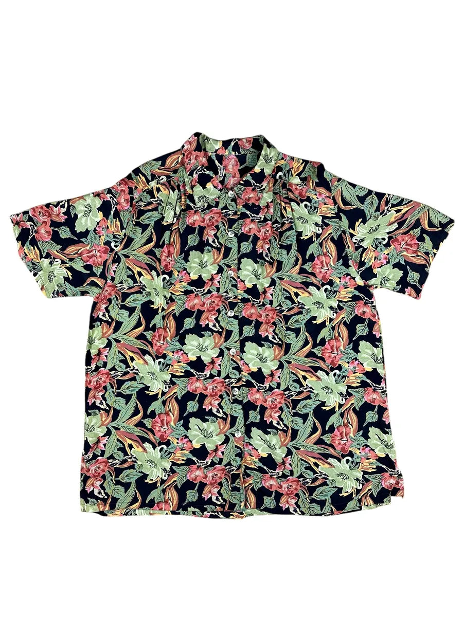 Camicia vintage da donna con fantasia floreale