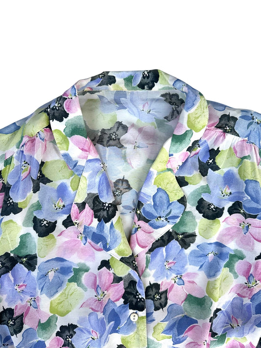 Camicia crop a fiori