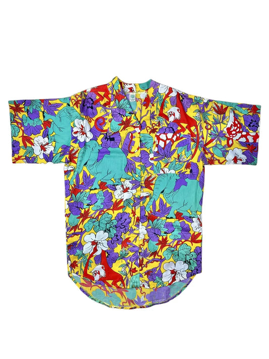 Camicia da donna vintage a fantasia