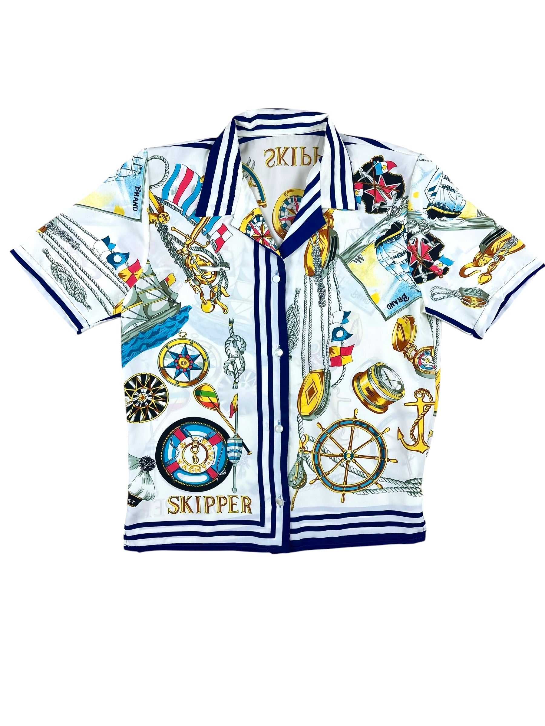 Camicia da donna a fantasia nautica - Yup Vintage