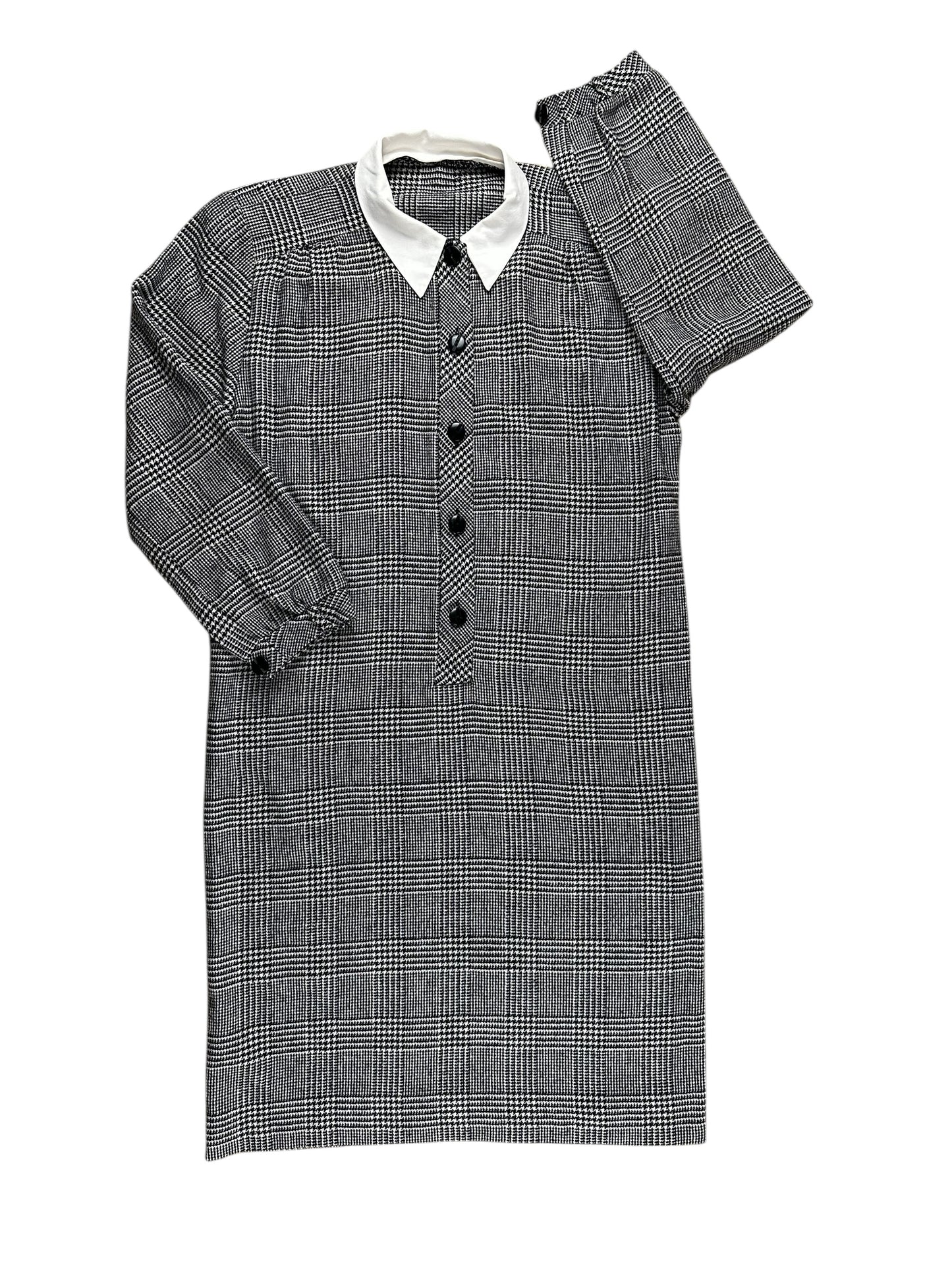 Vestito grigio con colletto bianco - Yup Vintage