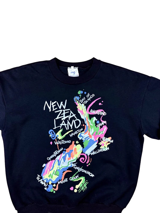 Felpa vintage senza cappuccio souvenir della Nuova Zelanda
