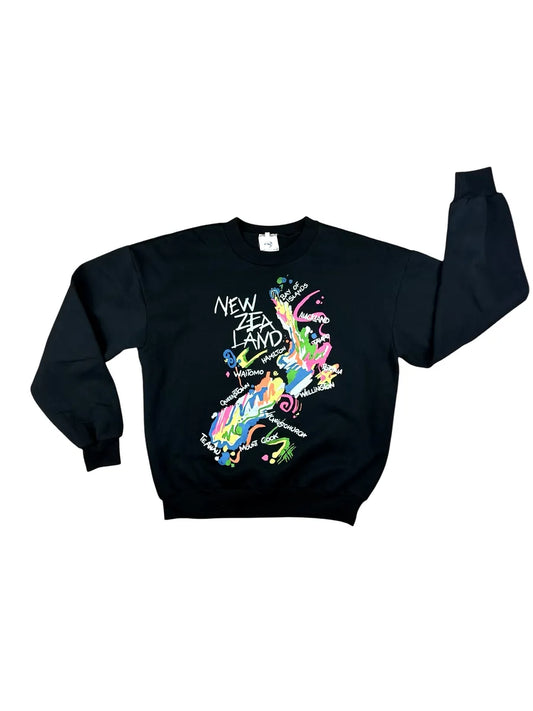 Felpa vintage senza cappuccio souvenir della Nuova Zelanda