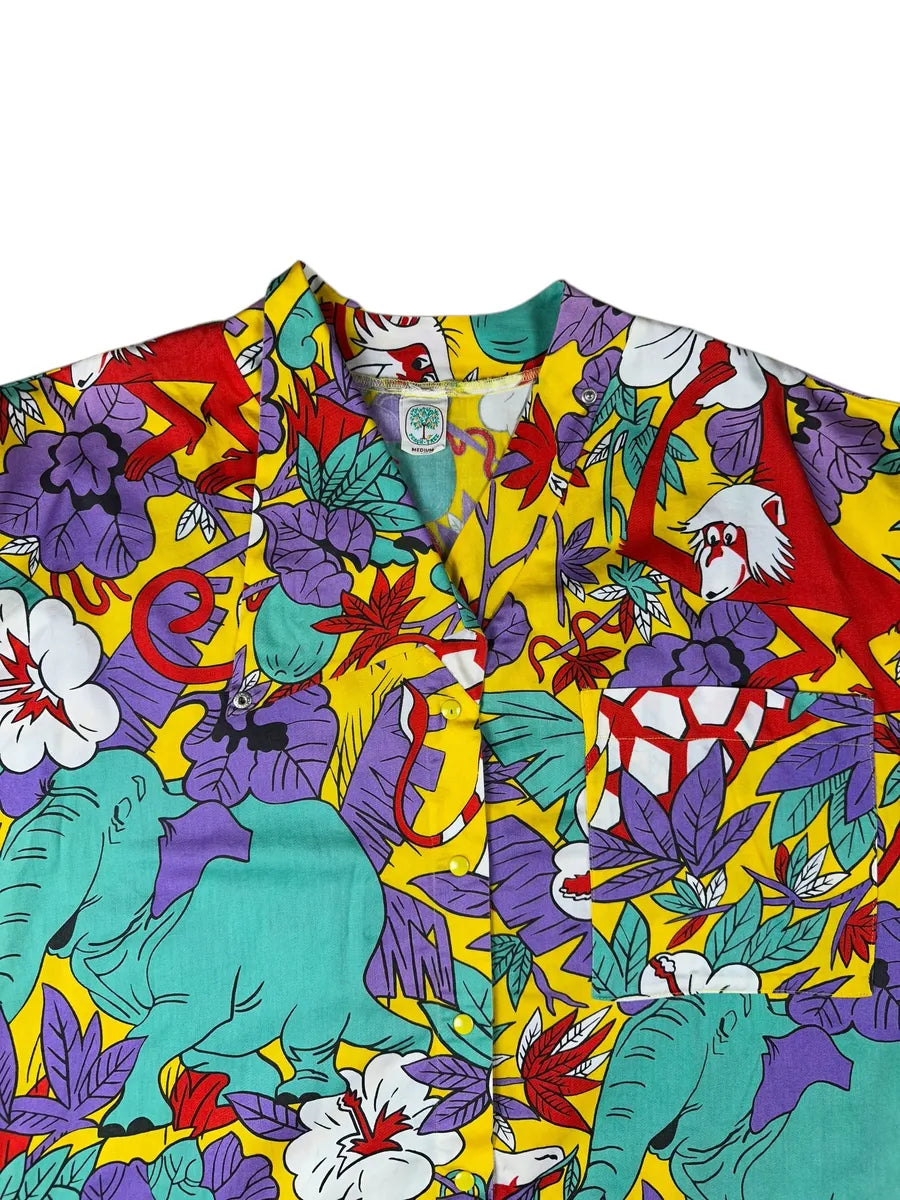 Camicia da donna vintage a fantasia
