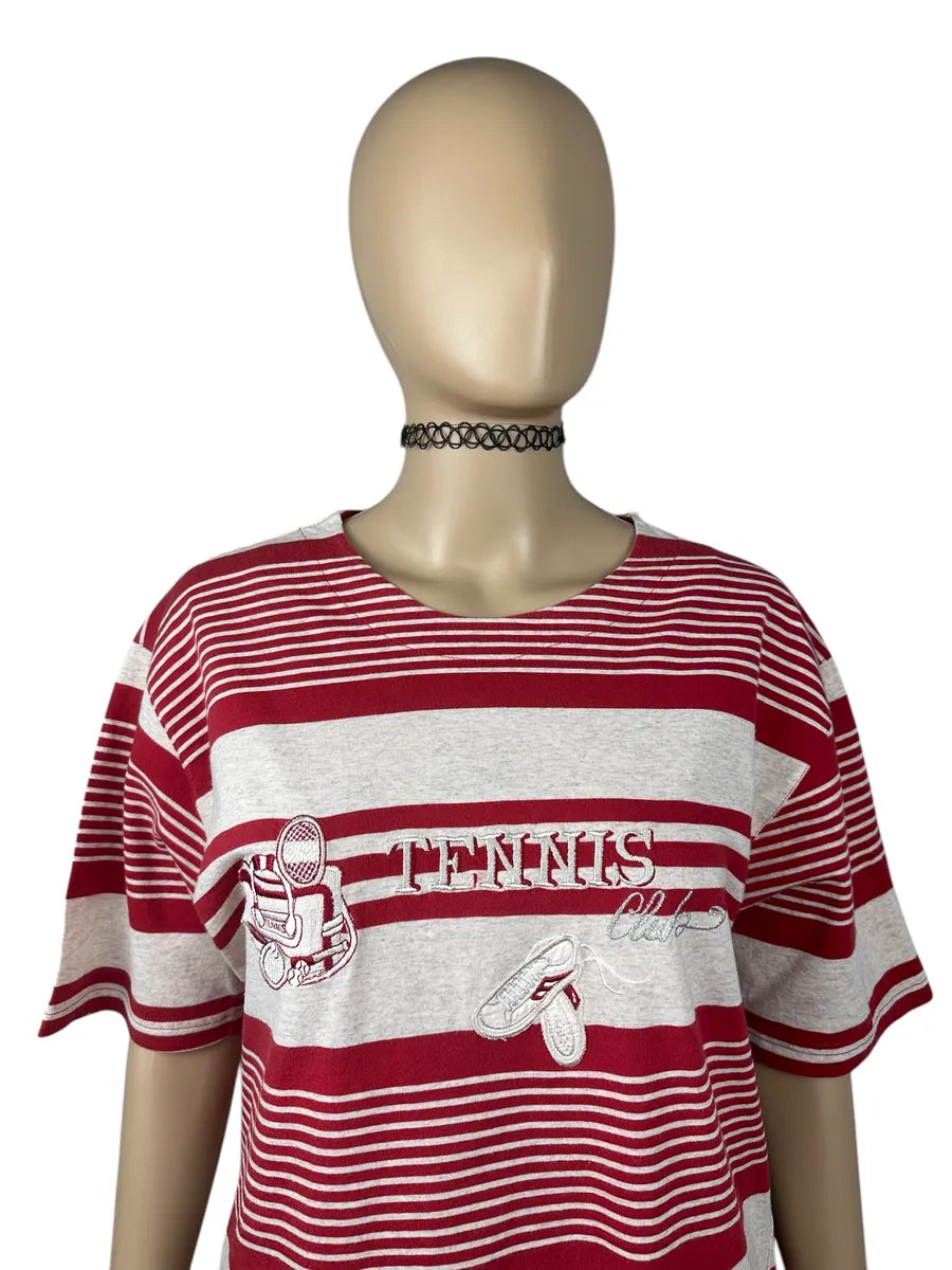 T-shirt vintage a righe da donna