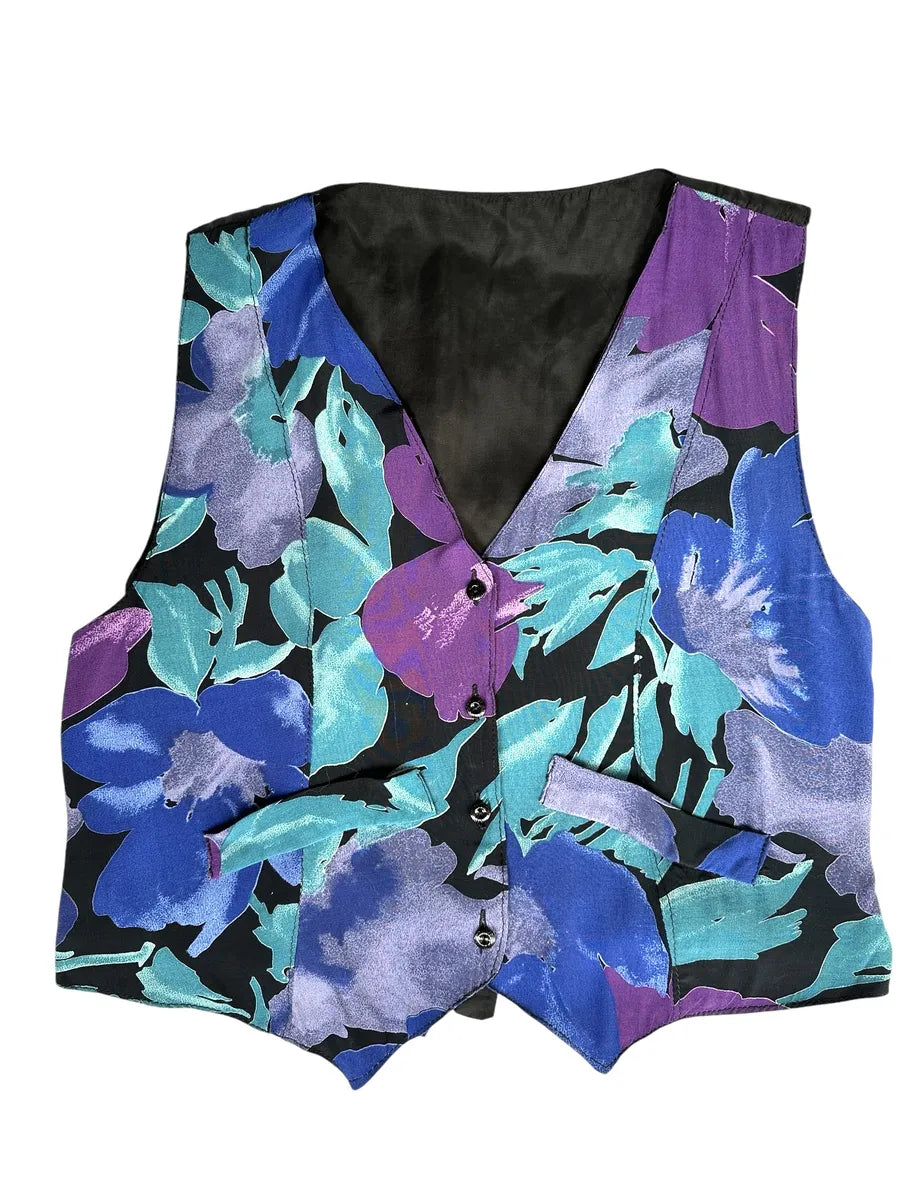 Gilet leggero da donna a fantasia floreale