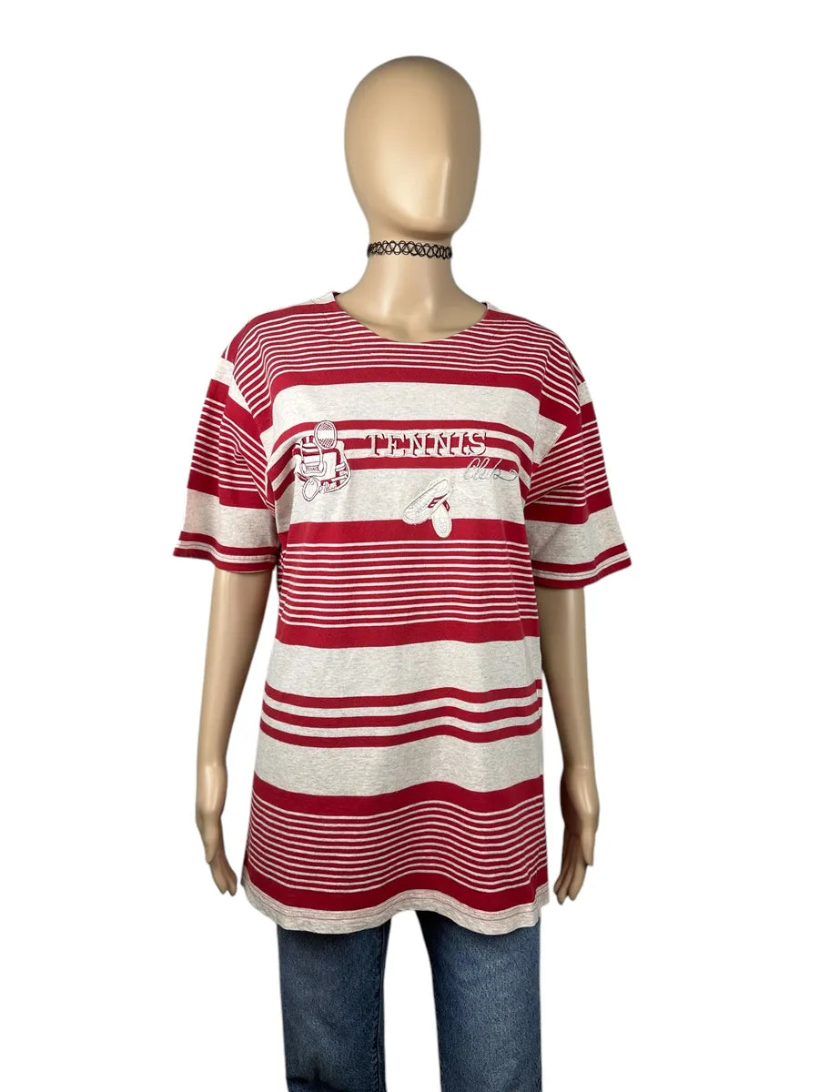 T-shirt vintage a righe da donna