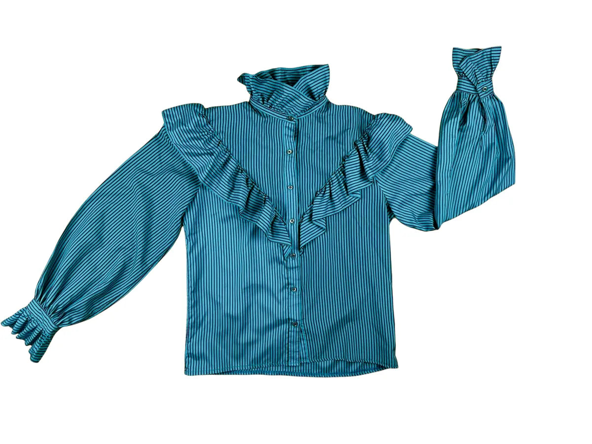 Camicia vintage da donna con volant