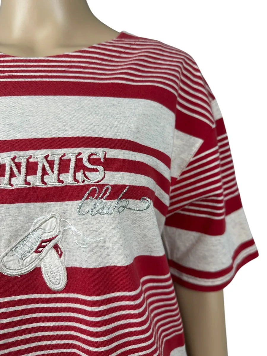 T-shirt vintage a righe da donna