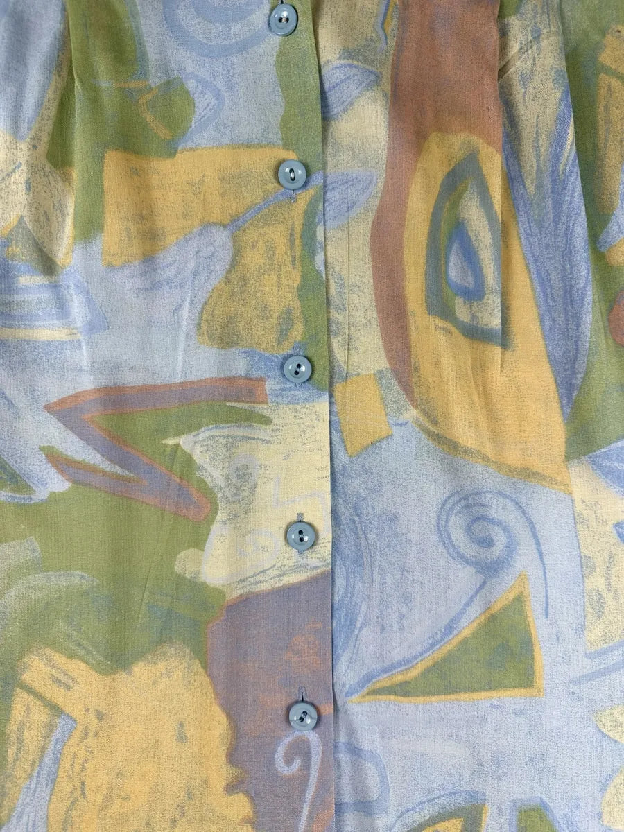 Camicia vintage da donna a fantasia