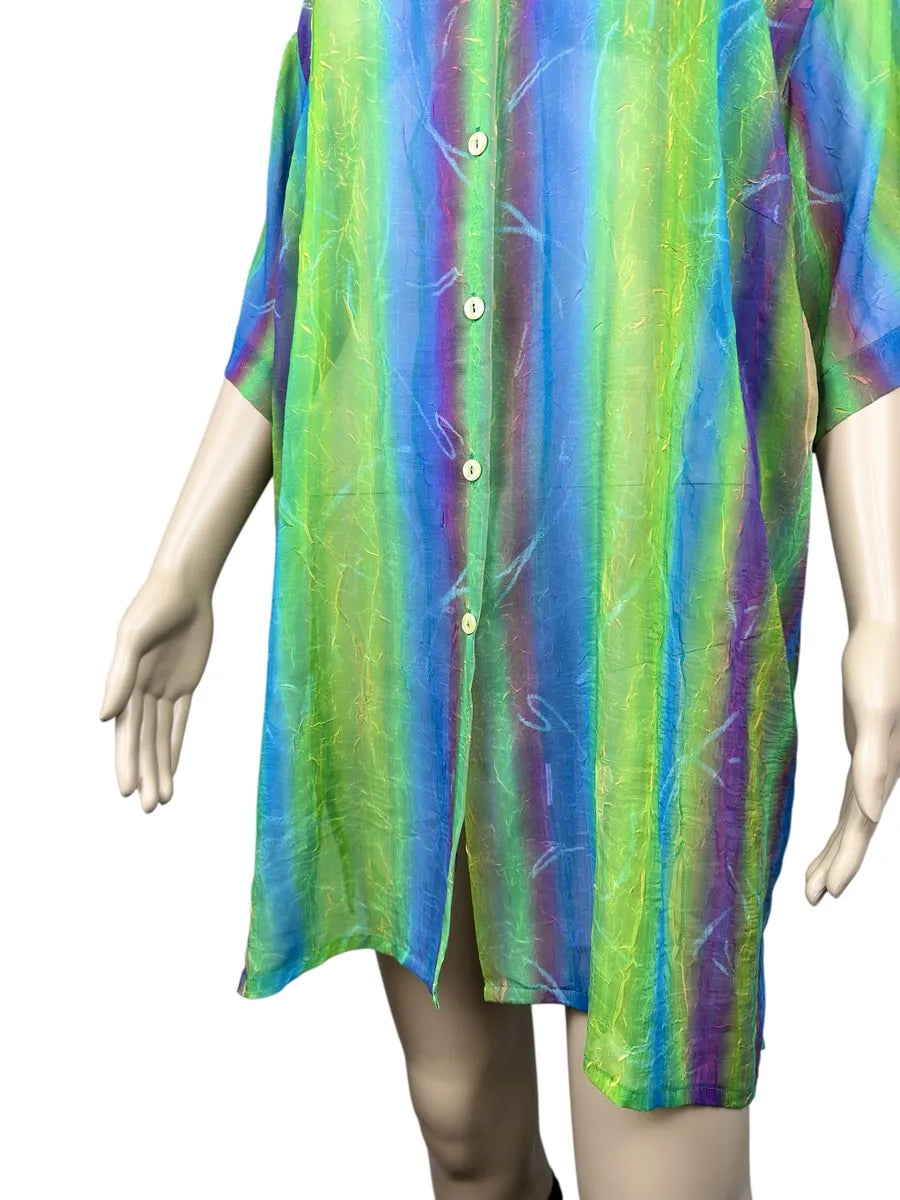 Camicia vintage da donna con fantasia a righe