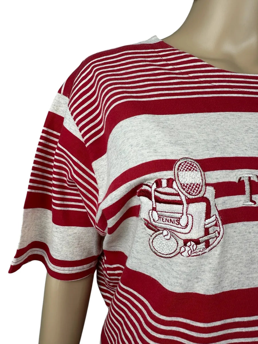 T-shirt vintage a righe da donna