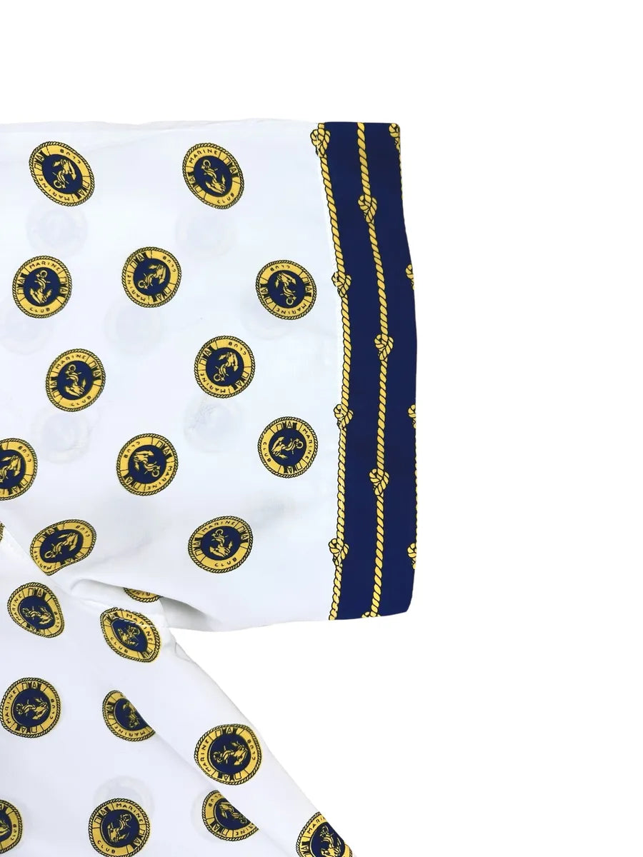 Camicia da donna vintage con fantasia nautica