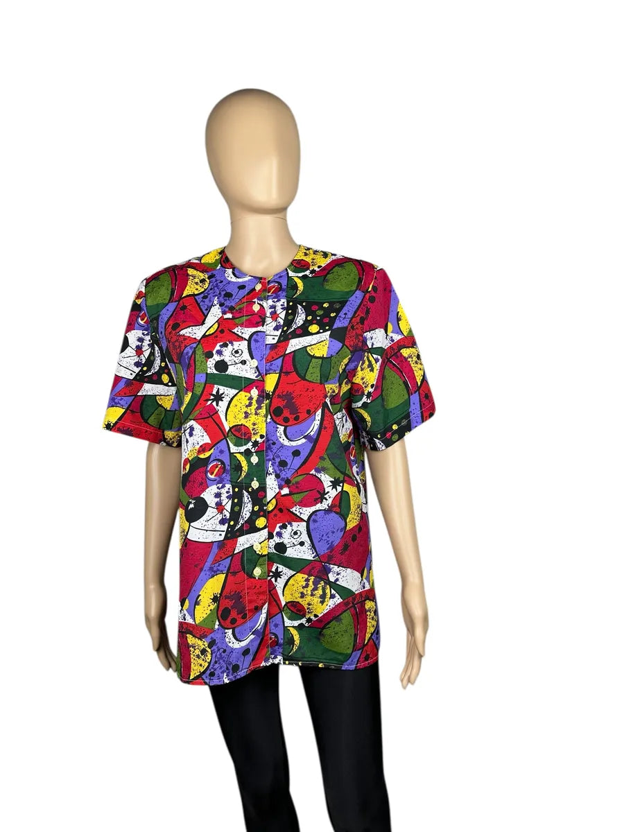 Camicia vintage a fantasia da donna