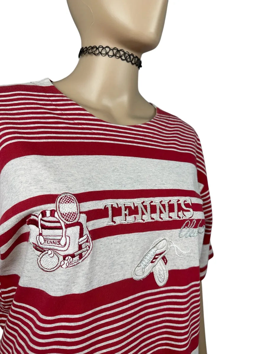 T-shirt vintage a righe da donna