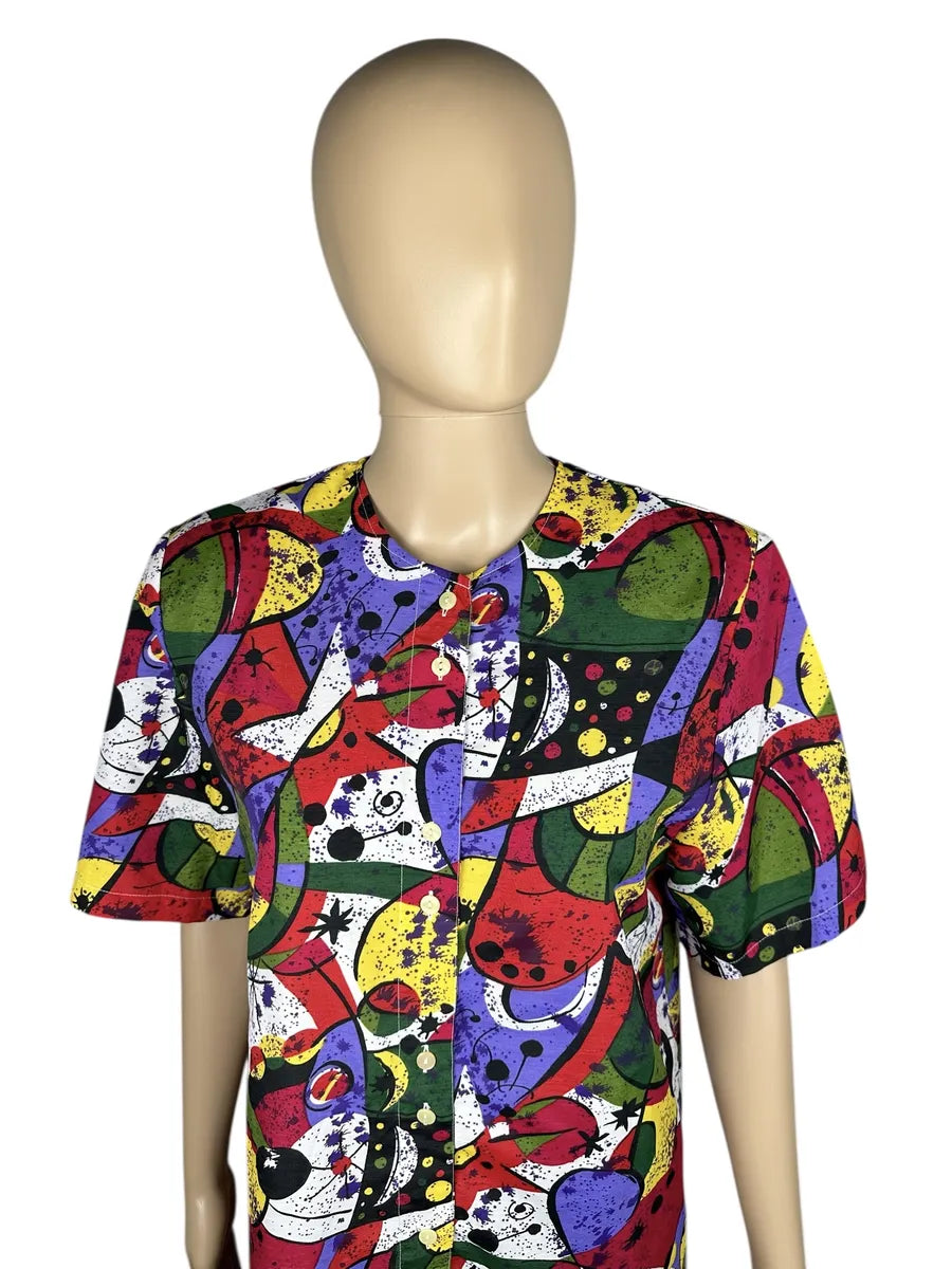 Camicia vintage a fantasia da donna