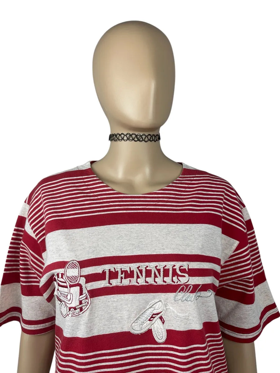 T-shirt vintage a righe da donna