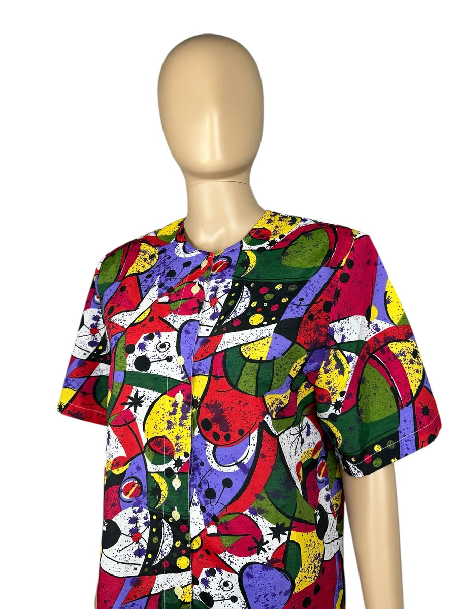 Camicia vintage a fantasia da donna