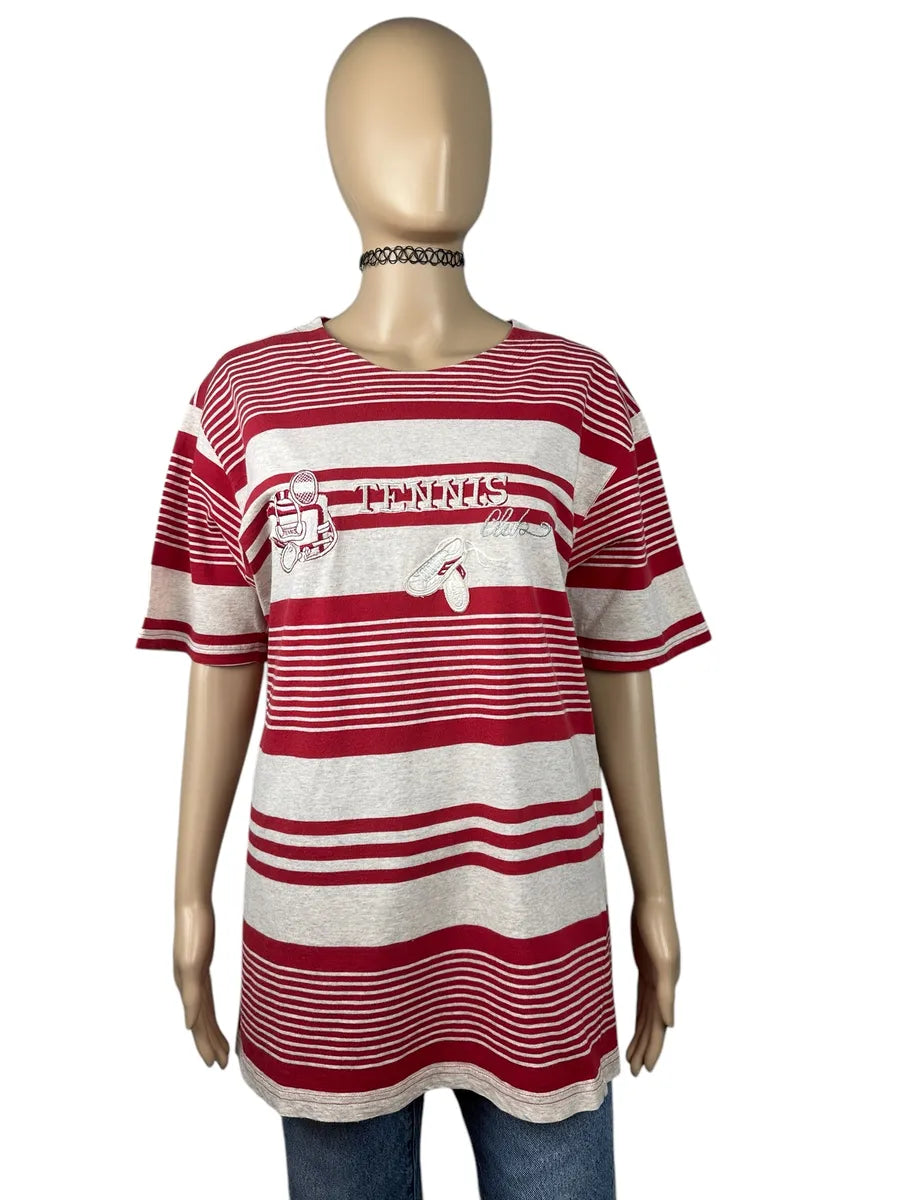 T-shirt vintage a righe da donna