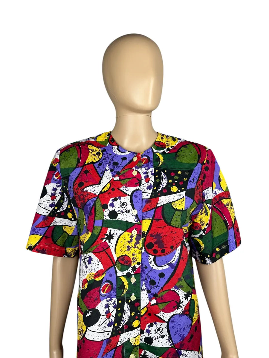 Camicia vintage a fantasia da donna
