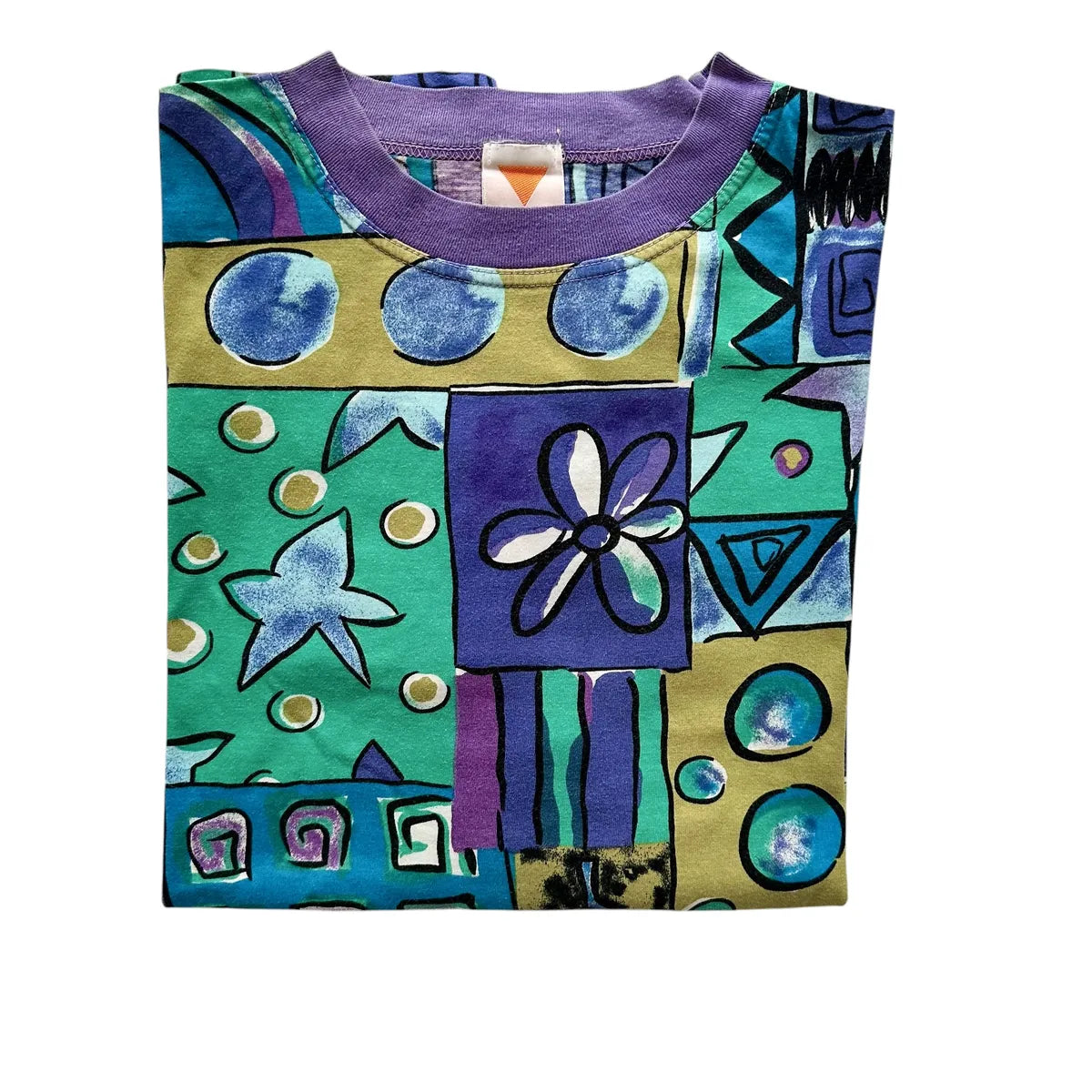 T-shirt vintage donna anni 90 a fantasia