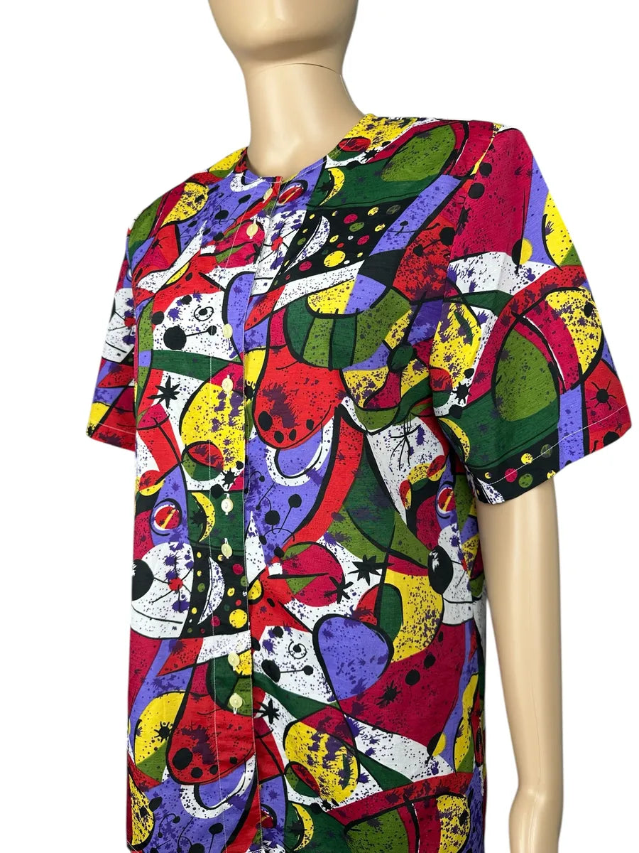 Camicia vintage a fantasia da donna