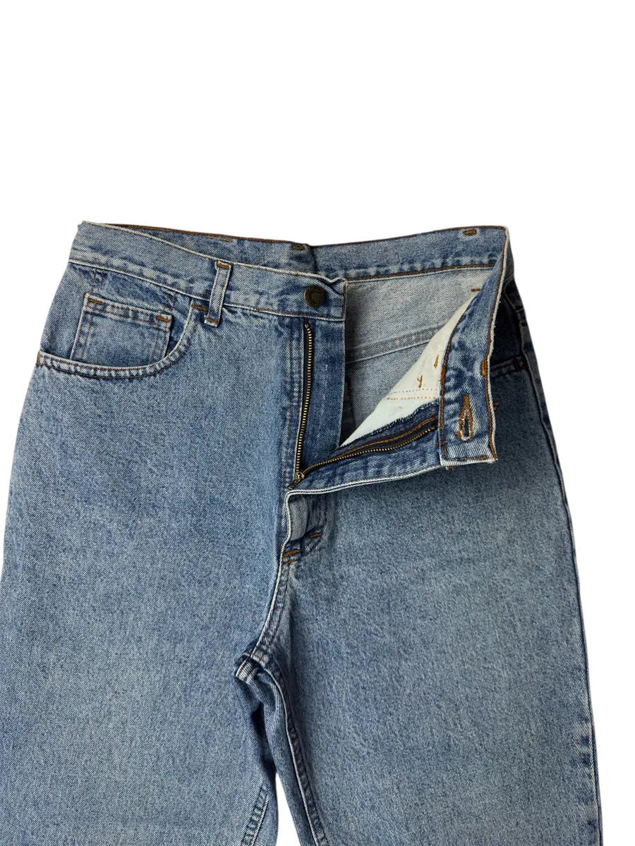 Jeans vintage da donna con piccoli ricami
