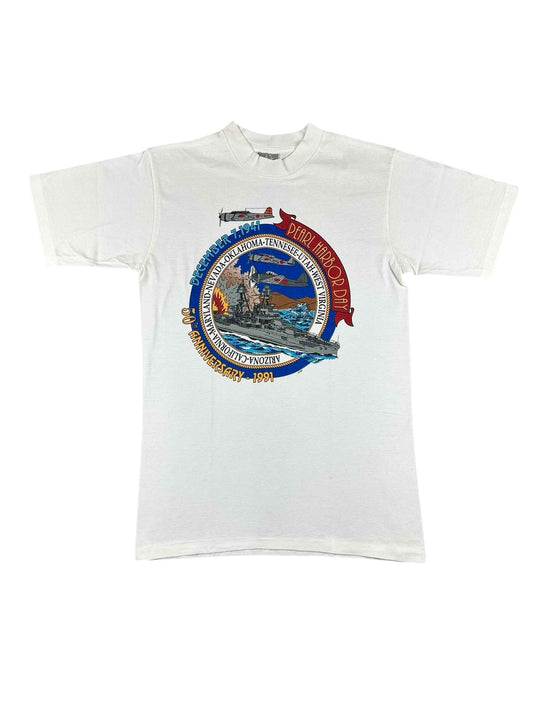 T-shirt vintage anni ’90 americana commemorativa Pearl Harbor