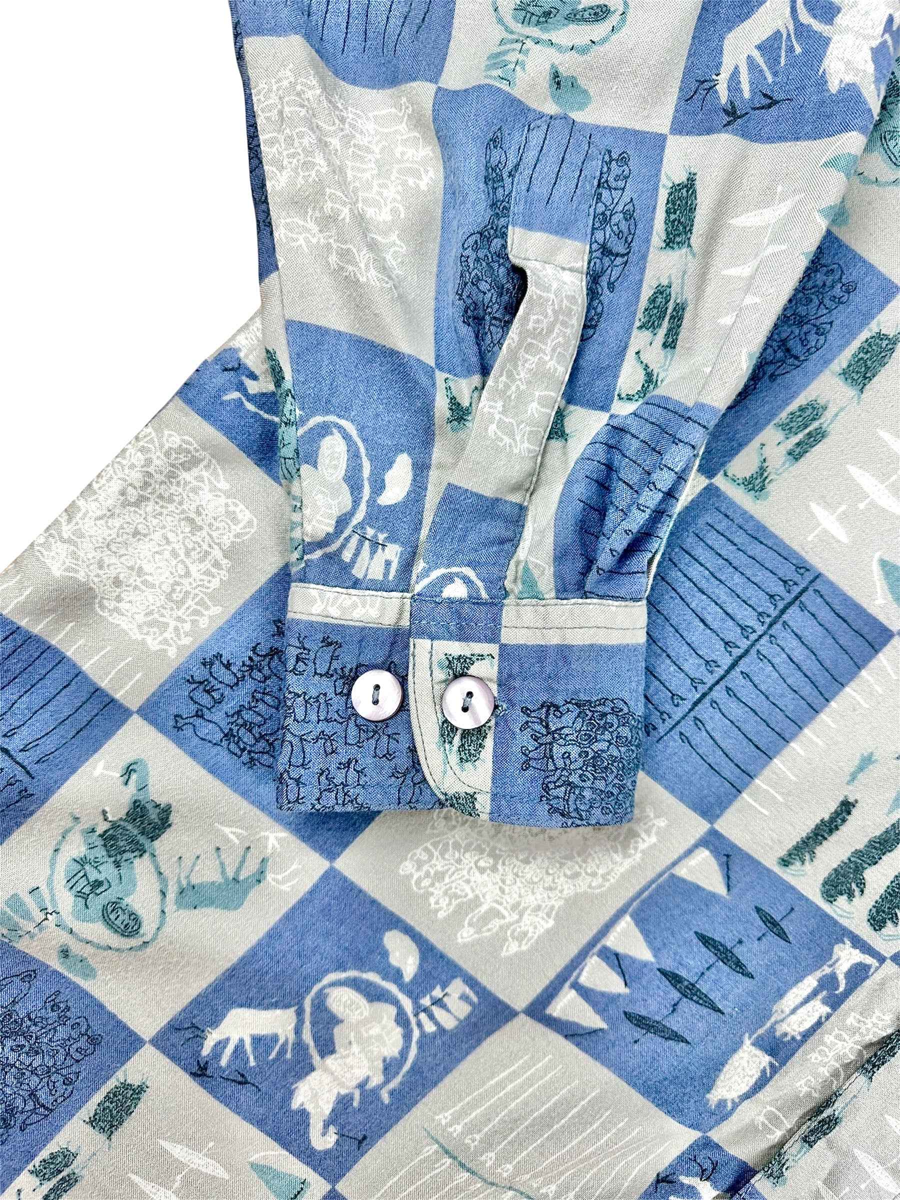 Camicia Vintage Da Uomo Call Up in Viscosa a Fantasia