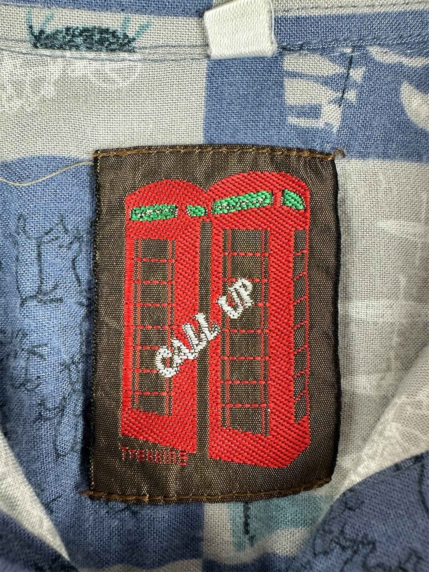 Camicia Vintage Da Uomo Call Up in Viscosa a Fantasia